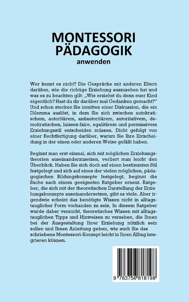Montessori Pädagogik anwenden - Das Praxisbuch für Eltern | Reschowsyk, Marna