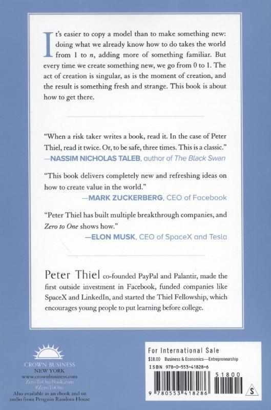 Zero to One | Thiel, Peter | Masters, Blake