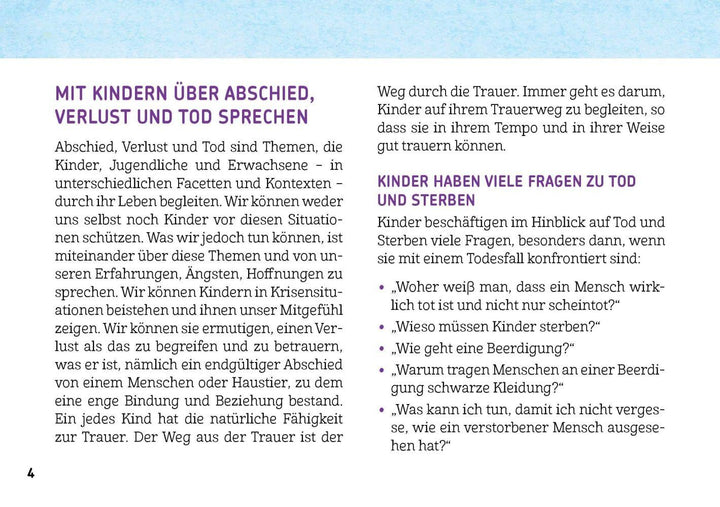 Mit Kindern über Abschied, Verlust und Tod sprechen | Franz, Margit