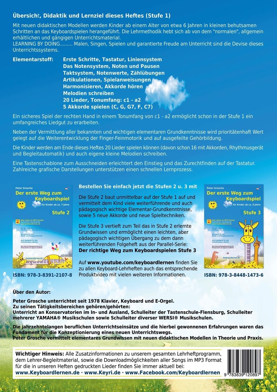 Der erste Weg zum Keyboardspiel (Stufe 1) | Grosche, Peter