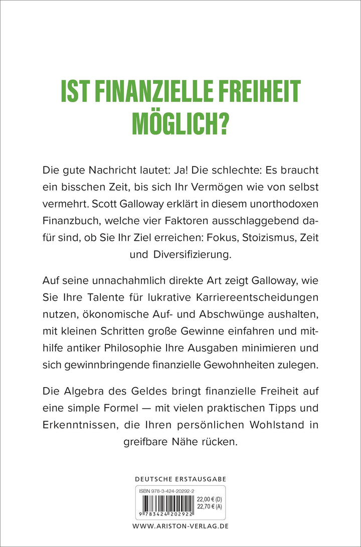 Die Algebra des Geldes | Galloway, Scott