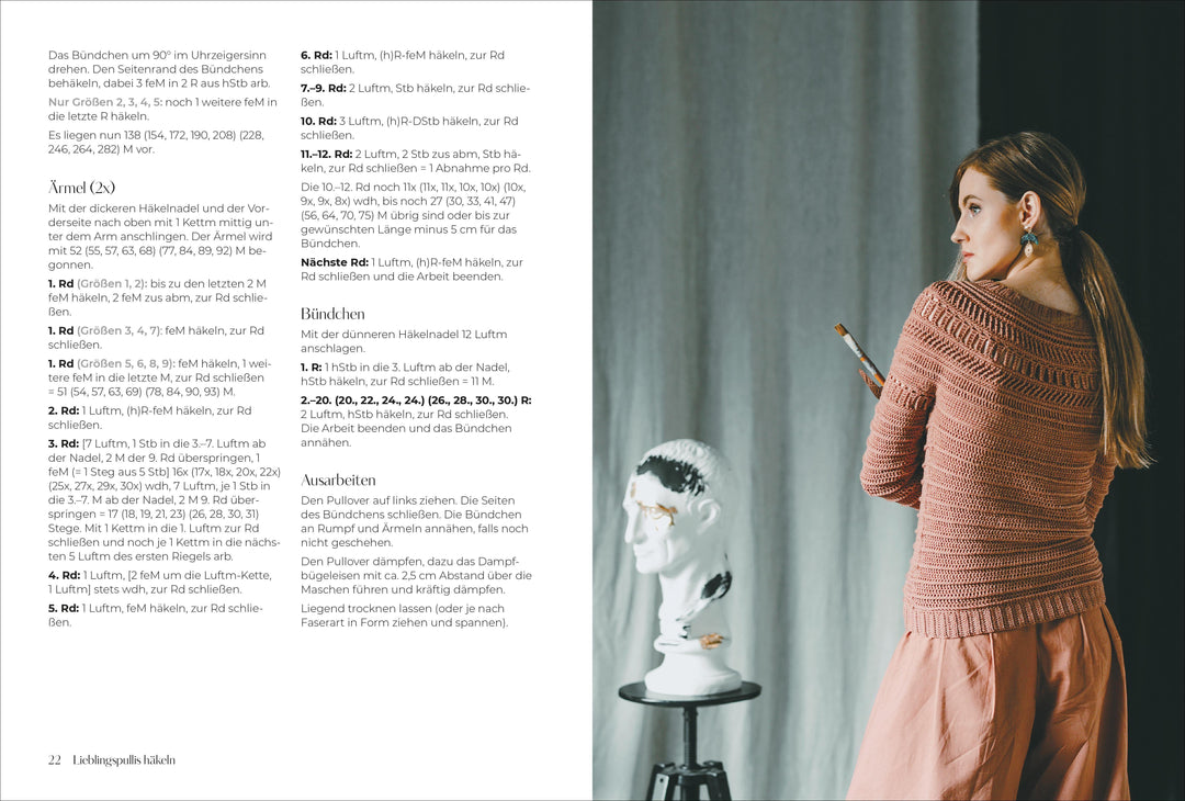 Edel, zeitlos, angesagt: Lieblingspullis häkeln | Skuja, Linda