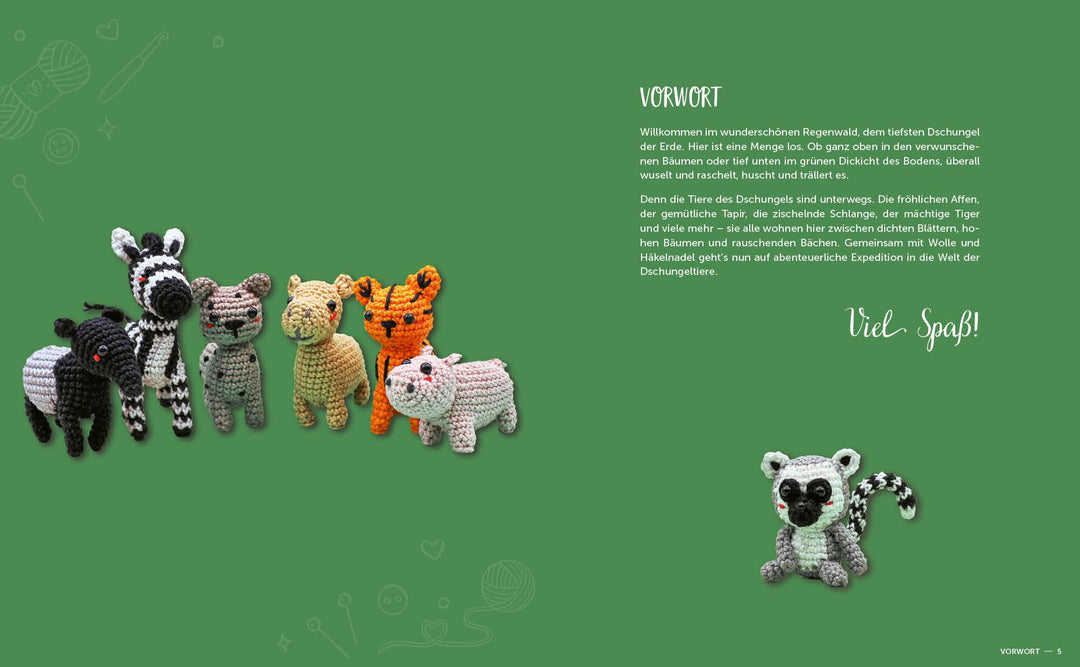 Sweet Minis häkeln - 23 wilde Dschungeltiere | Borges, Inga