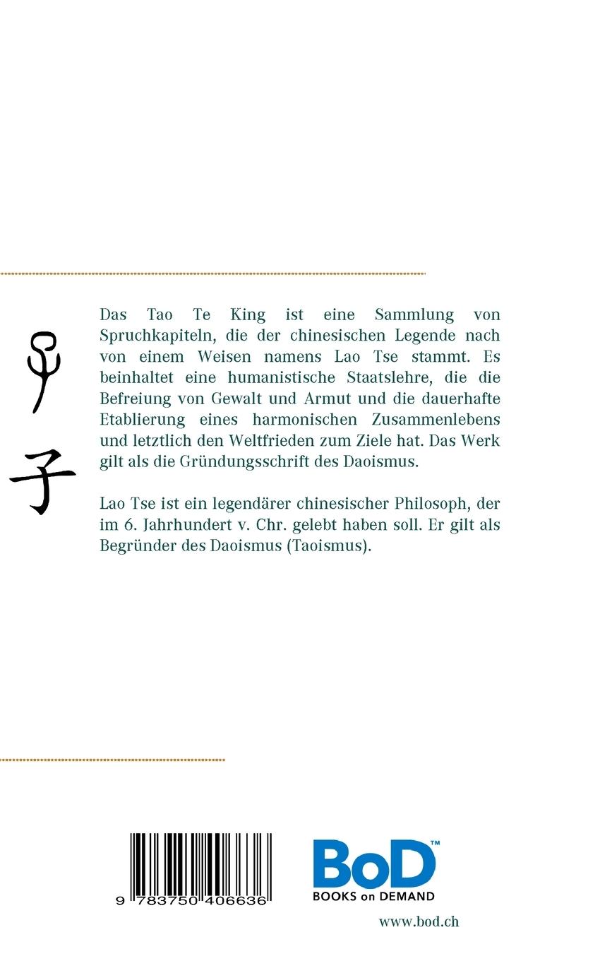 Tao Te King | Tse, Lao