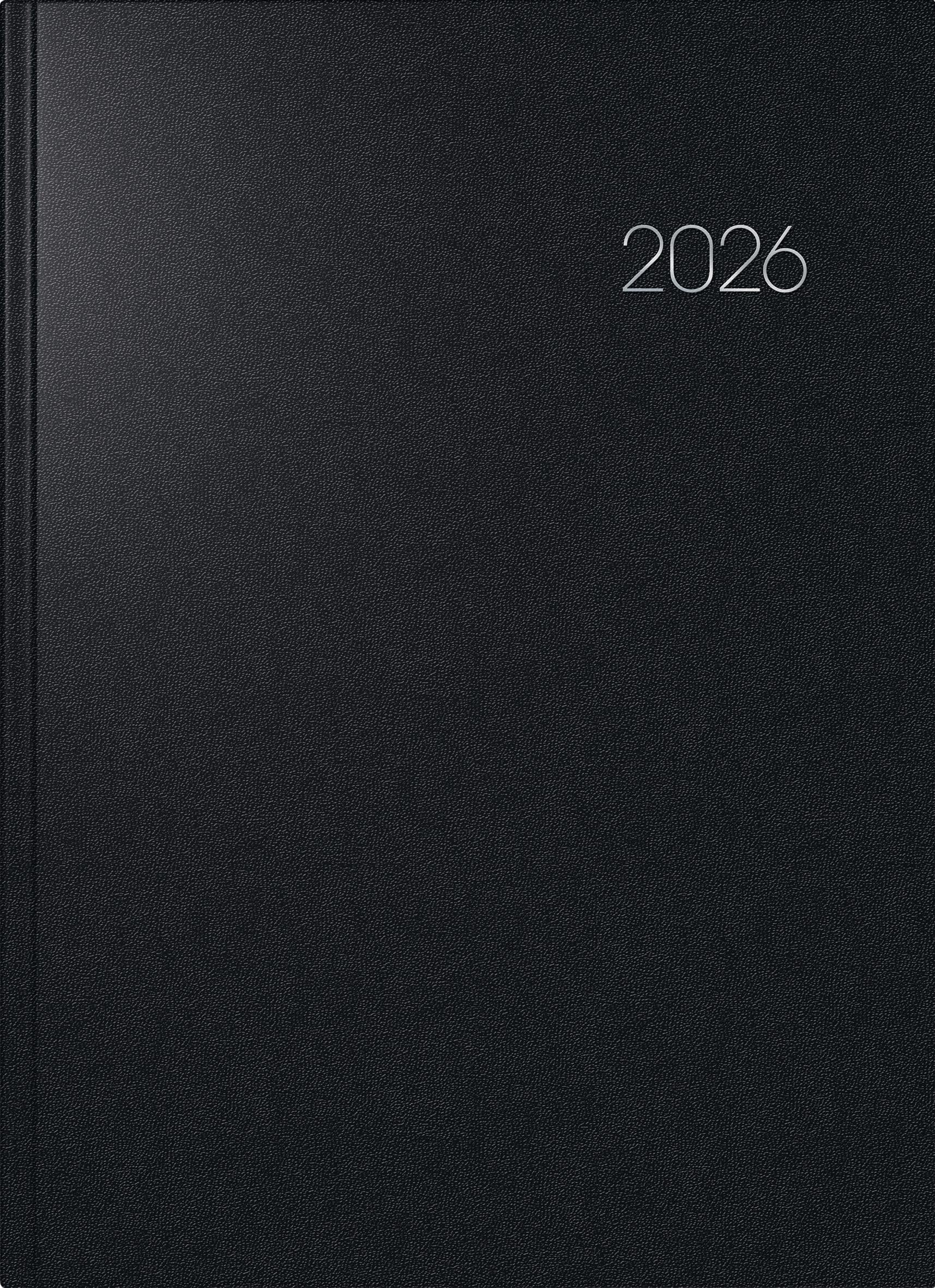 BRUNNEN 1078760906 | Buchkalender Mod. 787 2026 | A4, Kunststoff, schwarz | -