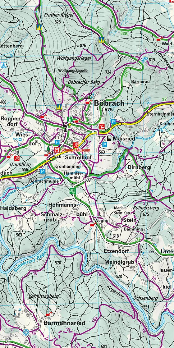 Kümmerly+Frey Outdoorkarte Deutschland 54 Nationalpark Bayerischer Wald 1:35...