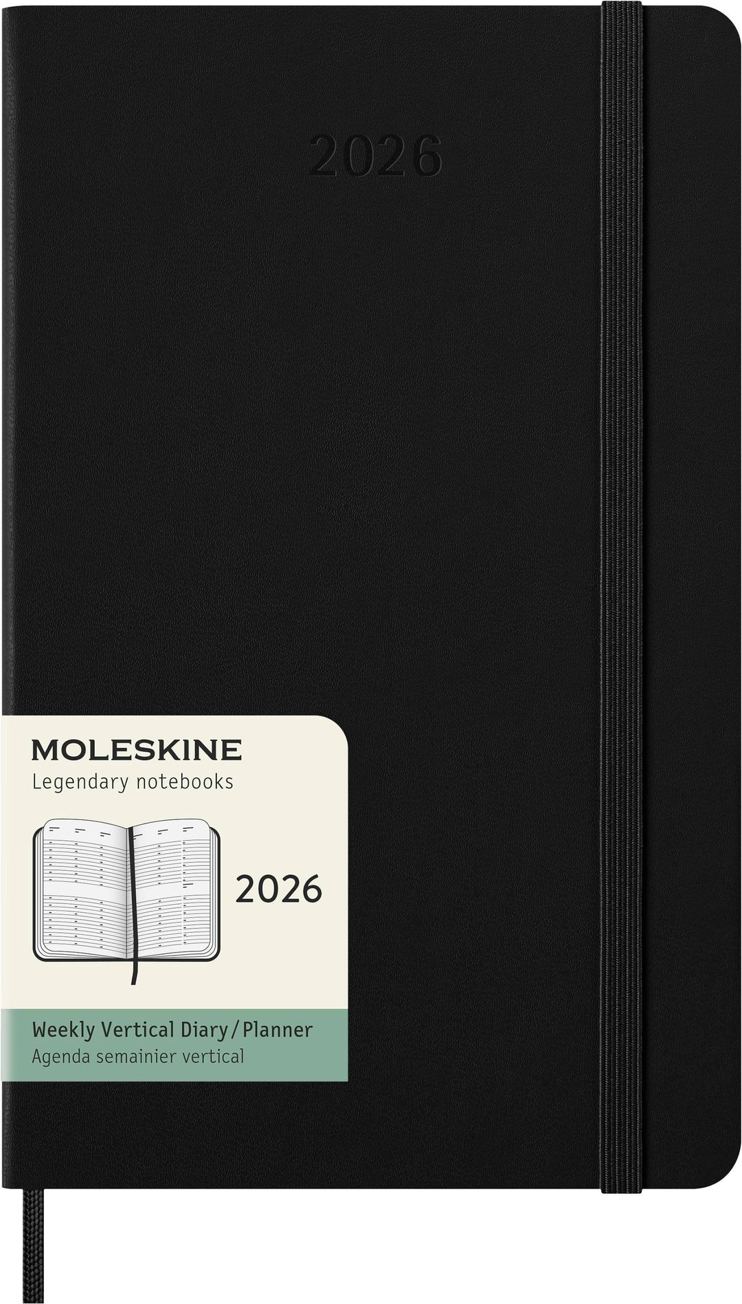 Moleskine 12 Monate Wochenkalender 2026, Large/A5, 1 Wo = 2 Seiten, vertikal...