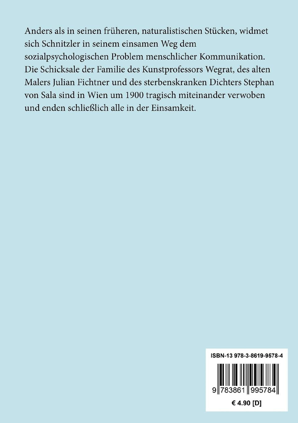Der einsame Weg | Schnitzler, Arthur