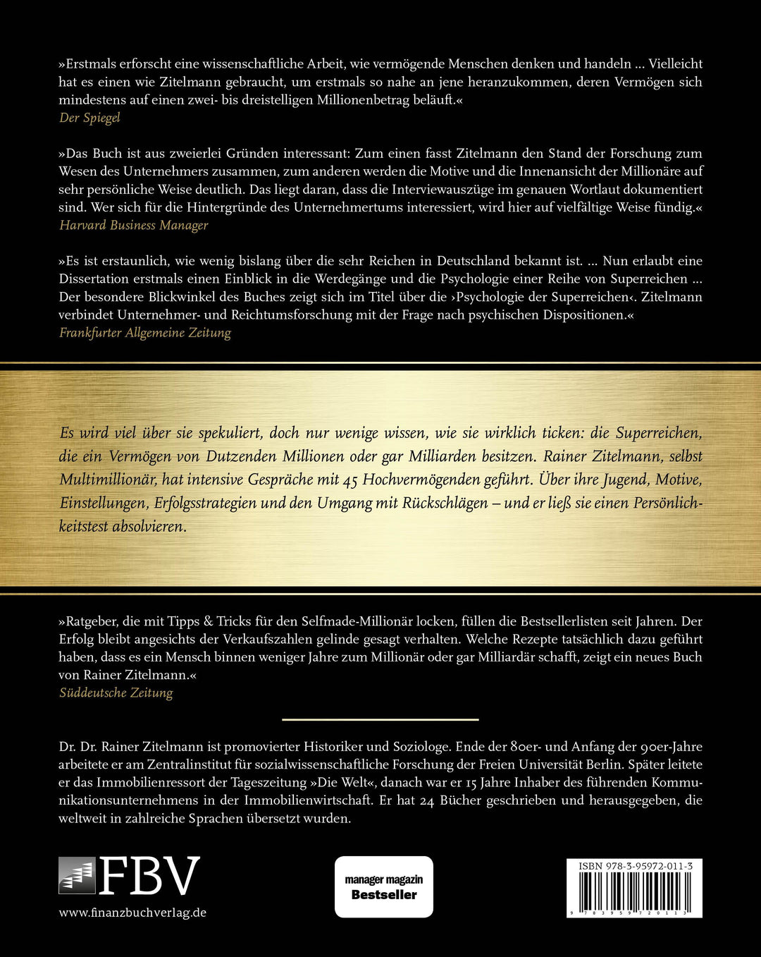 Psychologie der Superreichen | Zitelmann, Rainer