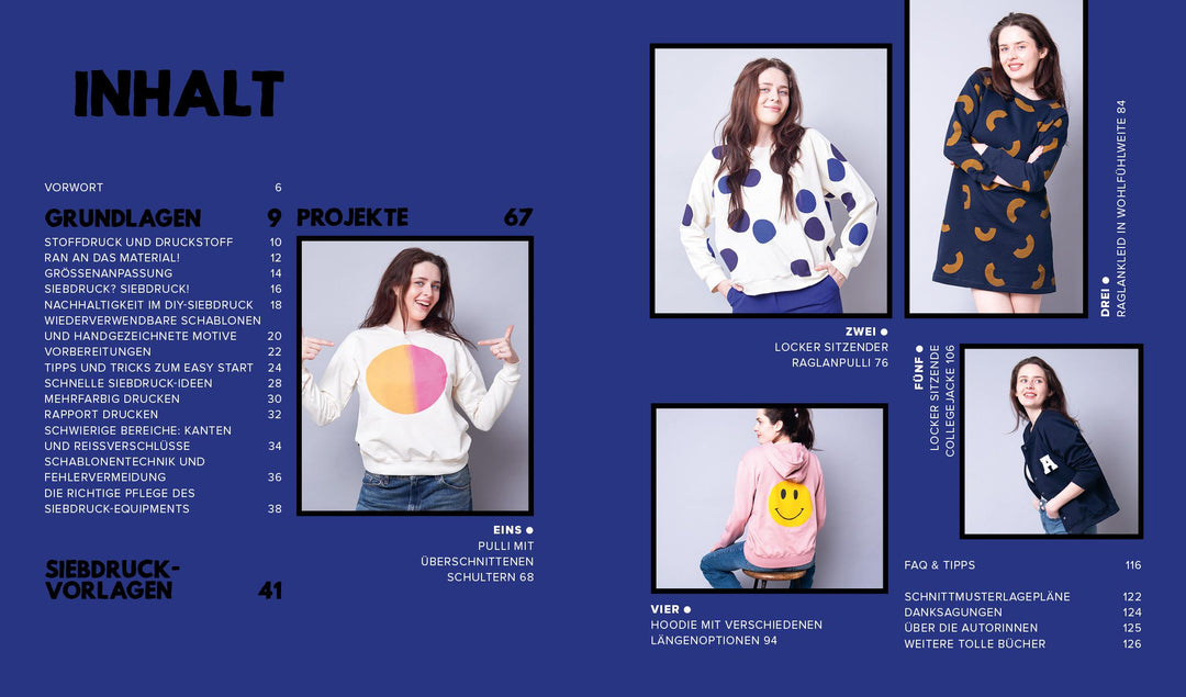 Happy Sweater nähen - Siebdrucken super easy! Mit 50 Motivvorlagen von @akko...