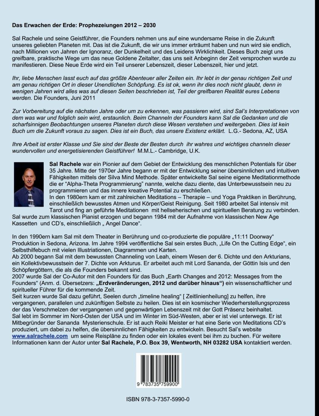 Das Erwachen der Erde: Prophezeiungen 2012 - 2030 | Rachele, Sal