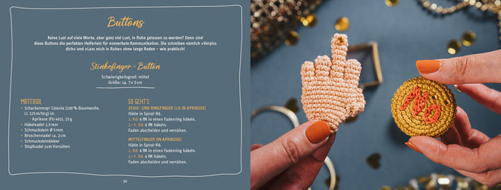 Wenn dir der Geduldsfaden reißt, dann häkle dir was Schönes draus | Borges, ...