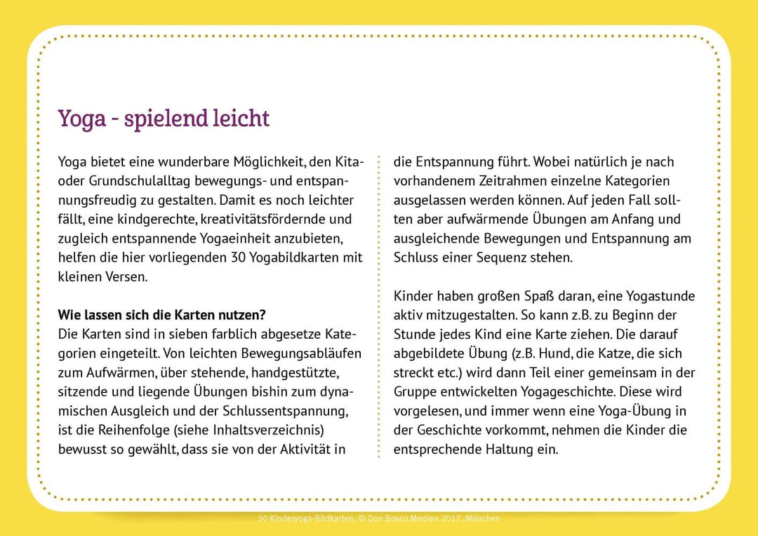 30 Kinderyoga-Bildkarten | Gulden, Elke | Pohl, Gabriele | Scheer, Bettina