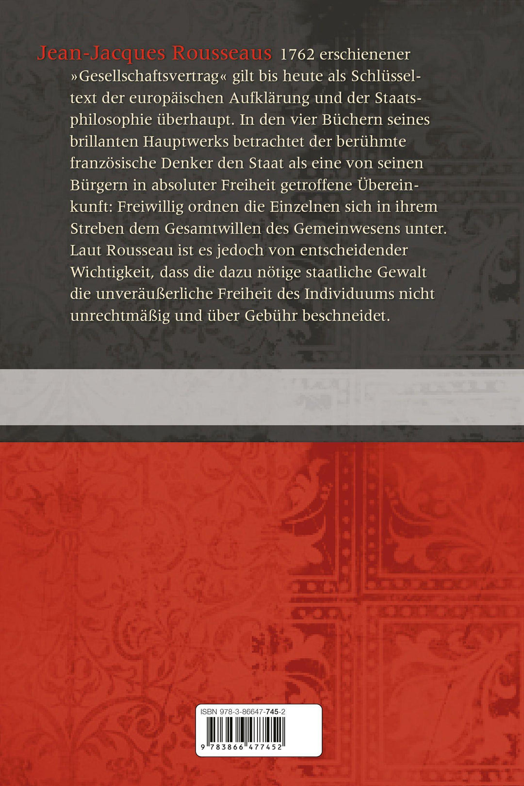 Der Gesellschaftsvertrag oder Grundsätze des politischen Rechts | Rousseau, ...
