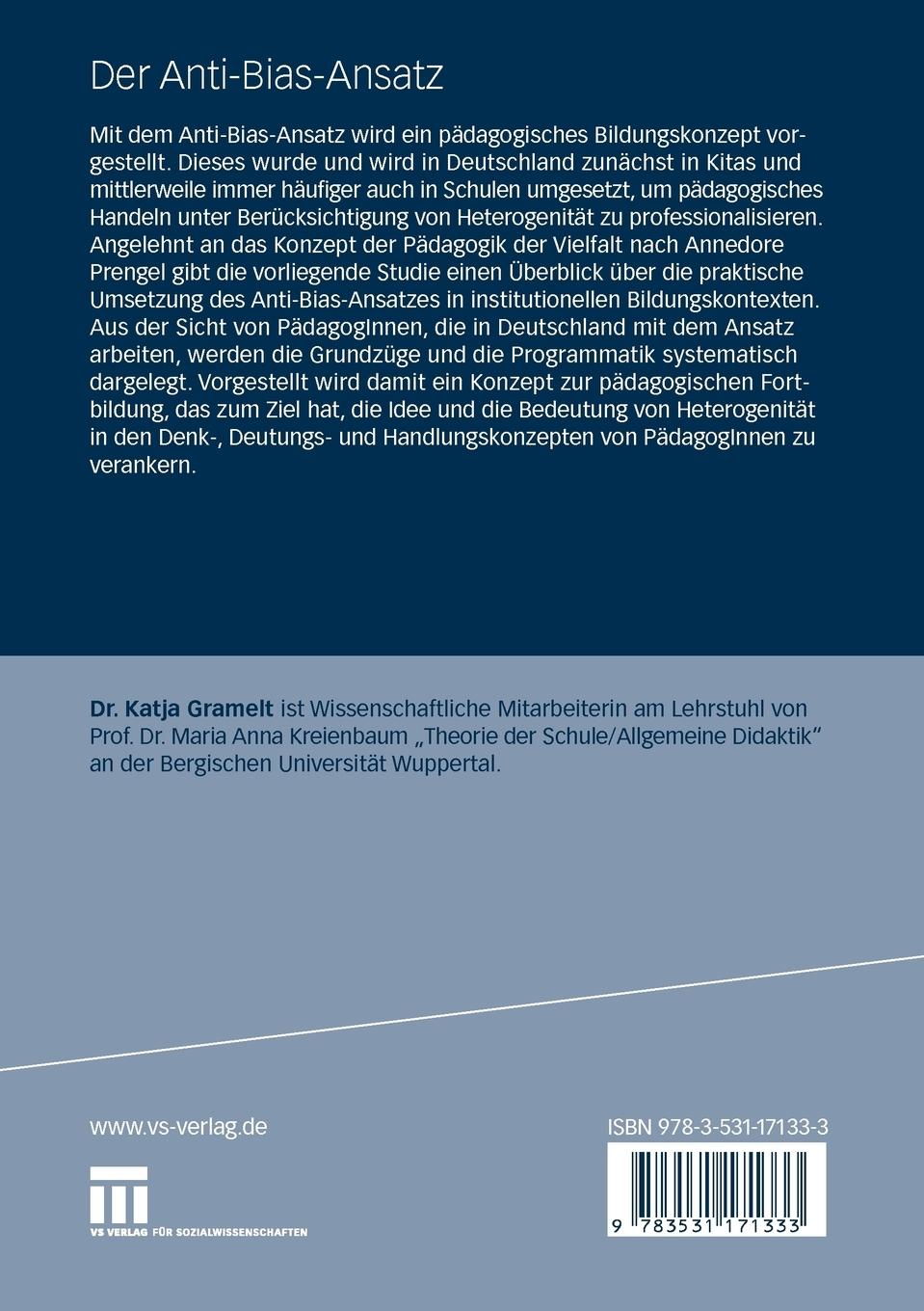 Der Anti-Bias-Ansatz | Gramelt, Katja