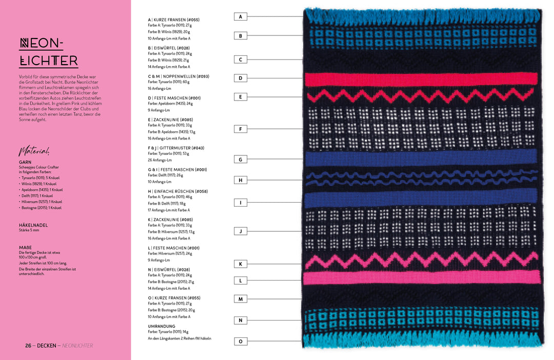 Mix & Match Farbenfrohe Decken häkeln | Crick, Esme