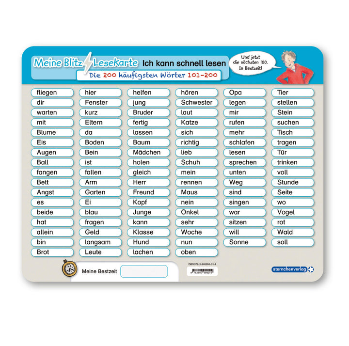 3 Blitzlesekarten im Set - 200 häufigste Wörter - Sätze - Suchwörter | Langh...