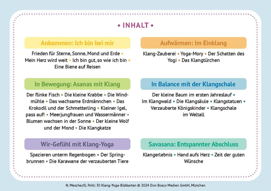 30 Klang-Yoga-Bildkarten | Mescher, Nadine