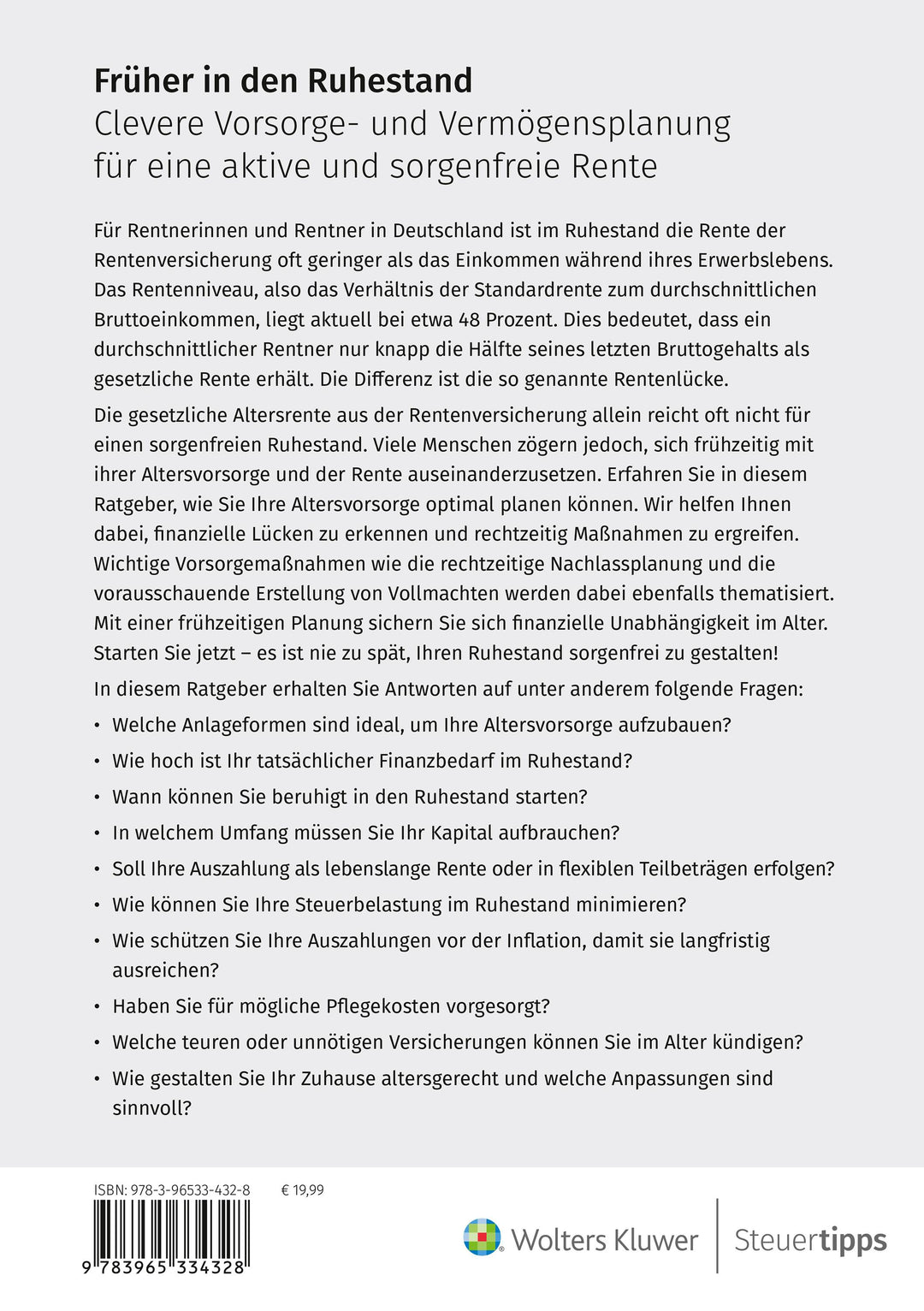 Früher in den Ruhestand | Siepe, Werner