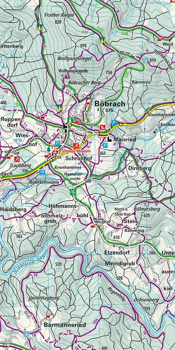 Kümmerly+Frey Outdoorkarte Deutschland 54 Nationalpark Bayerischer Wald 1:35...