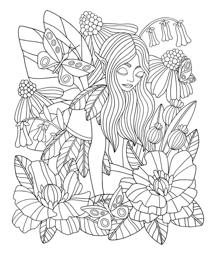 Im Feenreich. Ein Ausmalbuch. | Öberg, Emelie Lidehäll