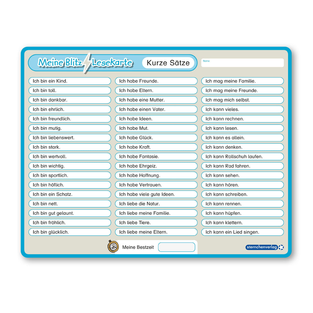 3 Blitzlesekarten im Set - 200 häufigste Wörter - Sätze - Suchwörter | Langh...