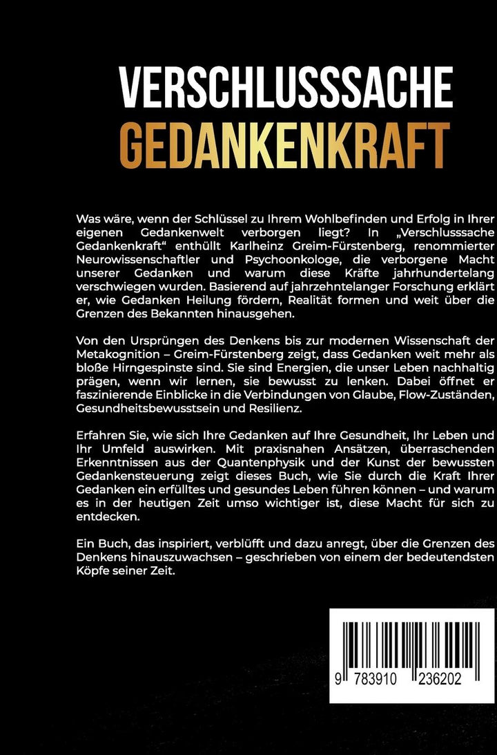 Verschlusssache Gedankenkraft | Greim-Fürstenberg, Karlheinz