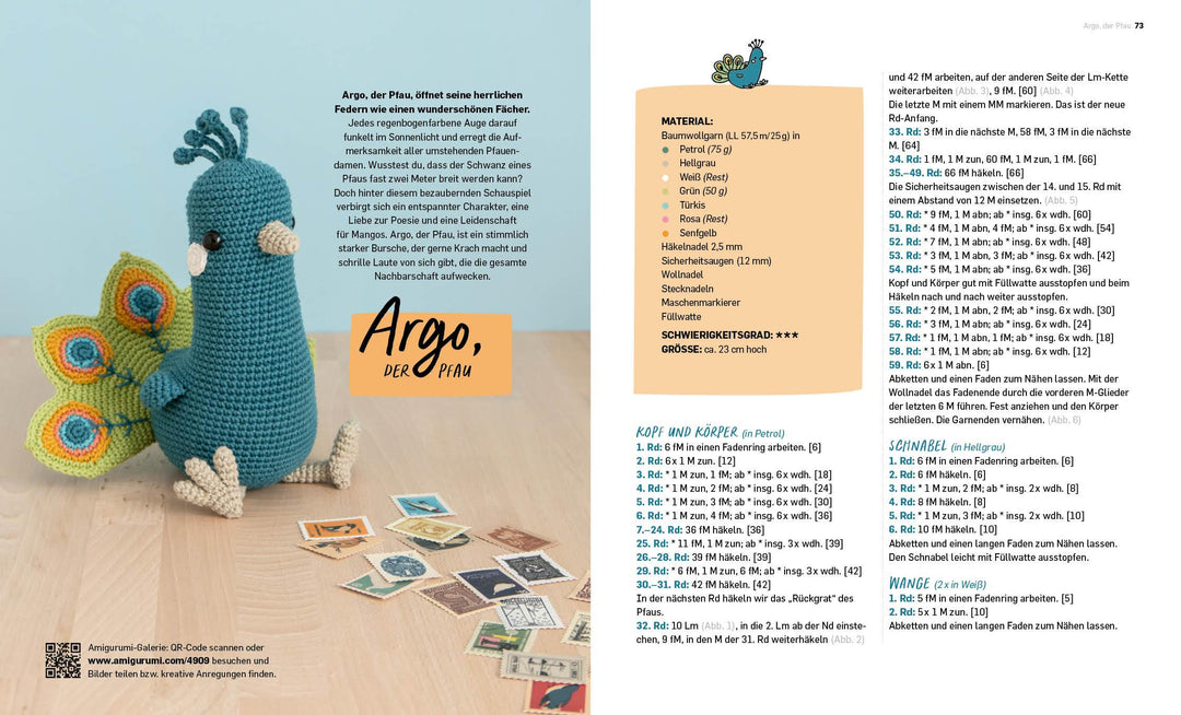 Alle meine Federfreunde: Kunterbunte Amigurumis häkeln | Flamingo, Pfau, Pap...