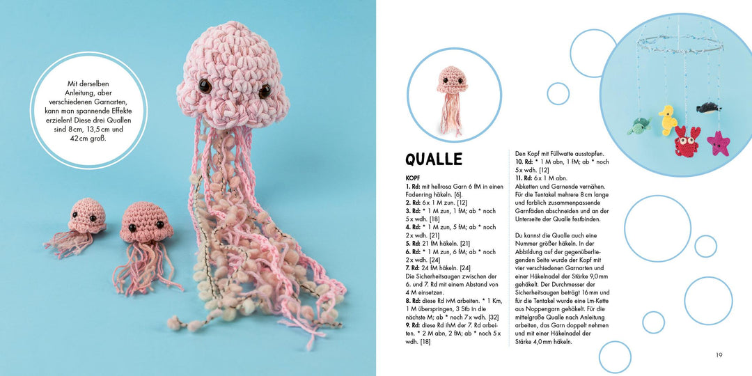 Mini-Amigurumis - süße Meeresbewohner | Abbondio, Sarah