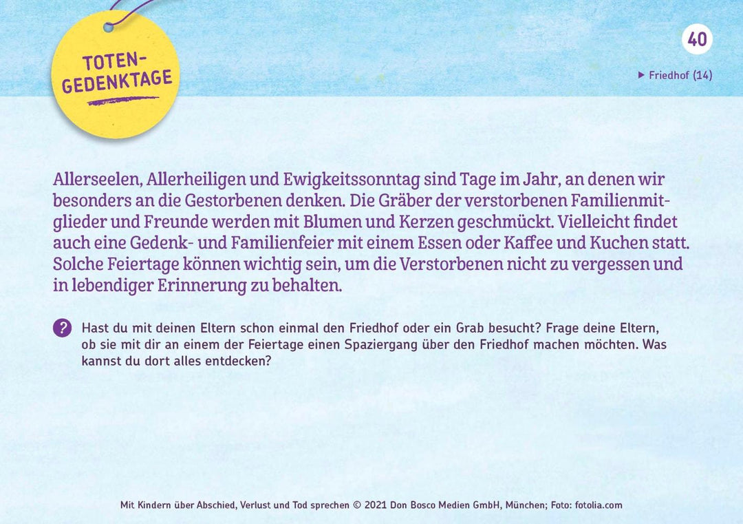 Mit Kindern über Abschied, Verlust und Tod sprechen | Franz, Margit