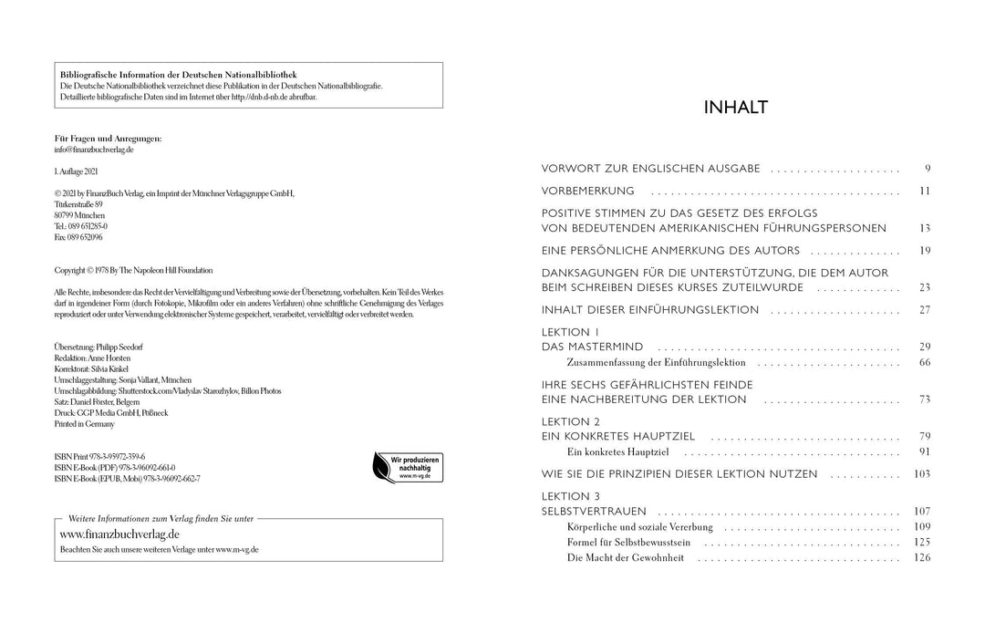 Das Gesetz des Erfolgs | Hill, Napoleon