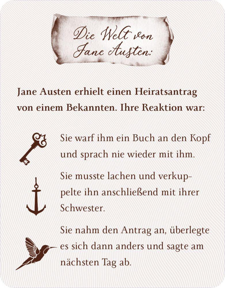 Die Welt der Jane Austen - Das Quiz | -