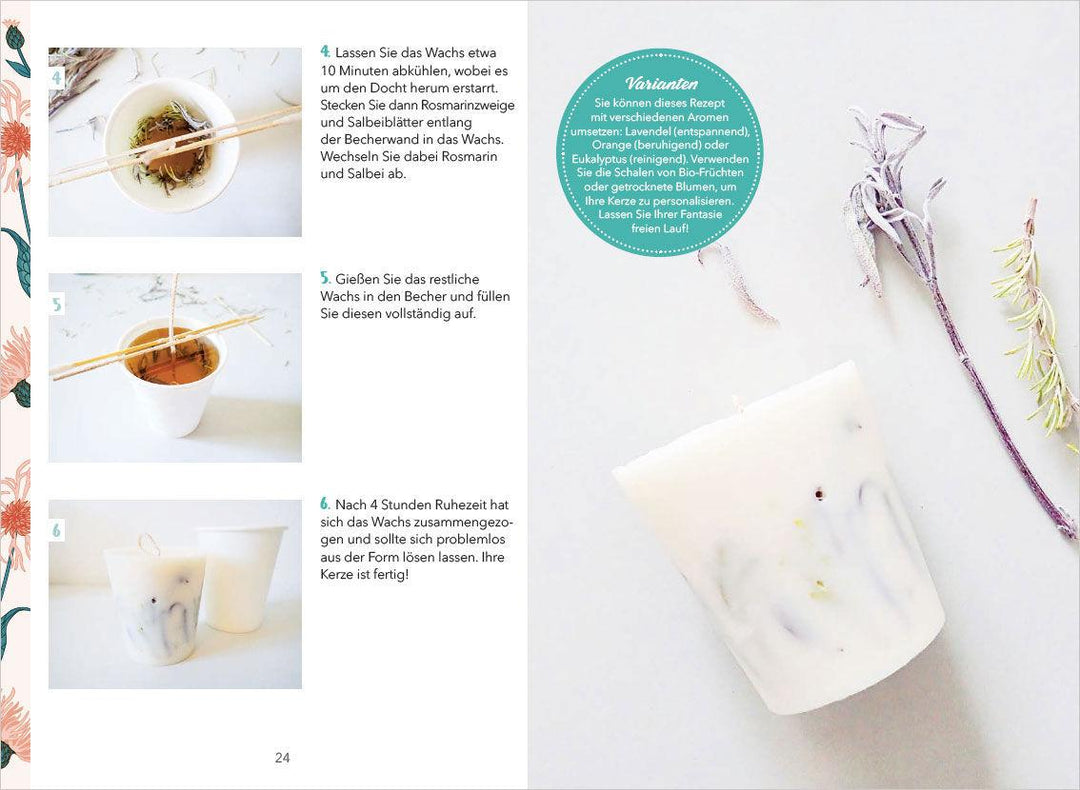 Natürliche Duftkerzen selber machen - mit Blüten & ätherischen Ölen | Roty, ...