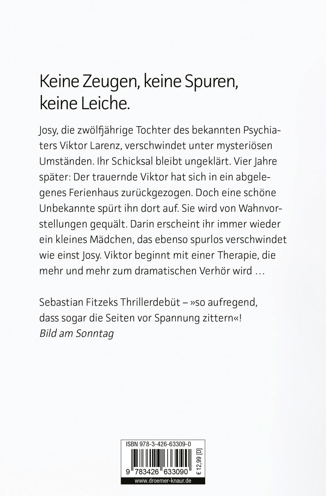 Die Therapie | Fitzek, Sebastian