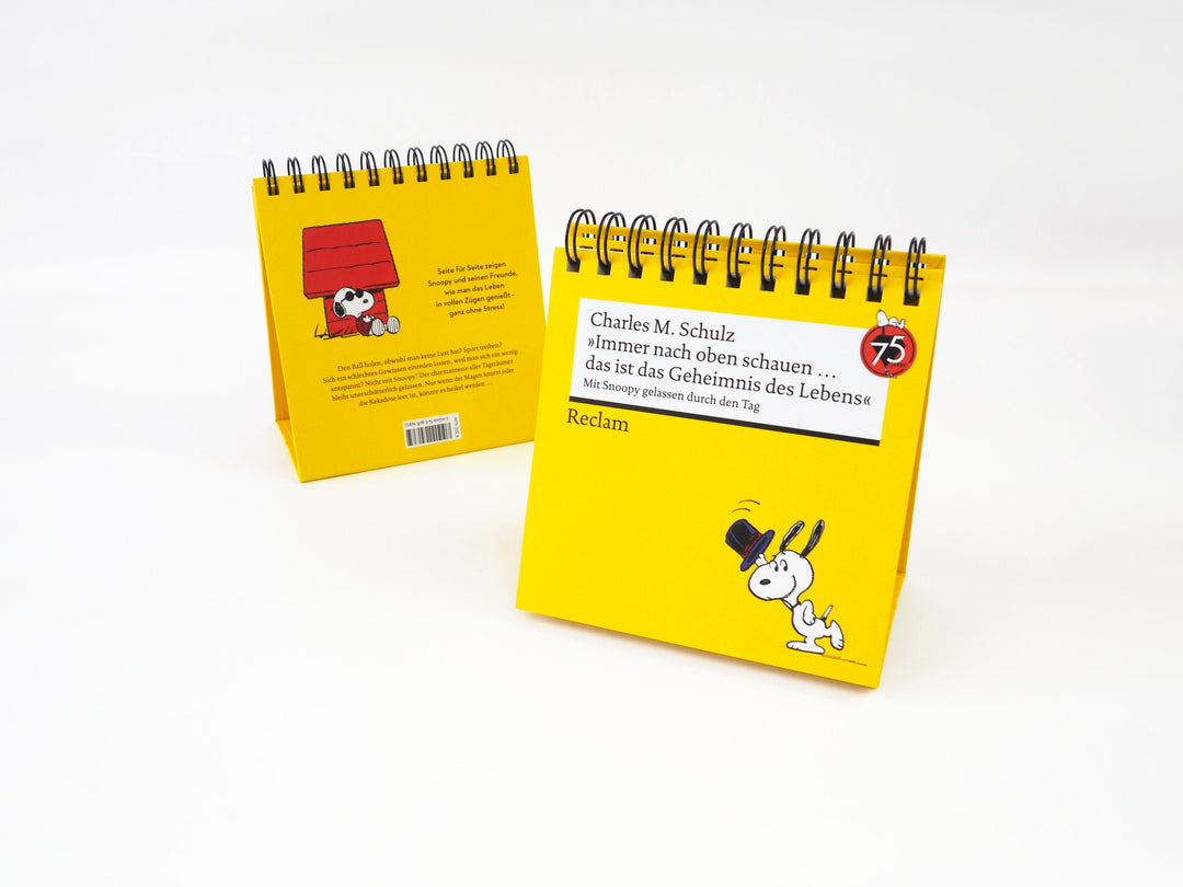 "Immer nach oben schauen ... das ist das Geheimnis des Lebens". Mit Snoopy g...