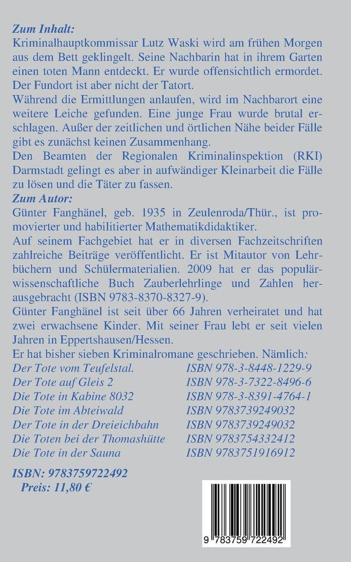 Der Tote in Nachbars Garten | Fanghänel, Günter