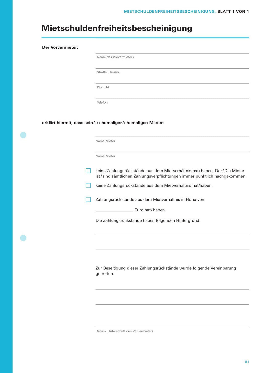 Das Mieter-Set | Bredereck, Alexander | Dineiger, Volker