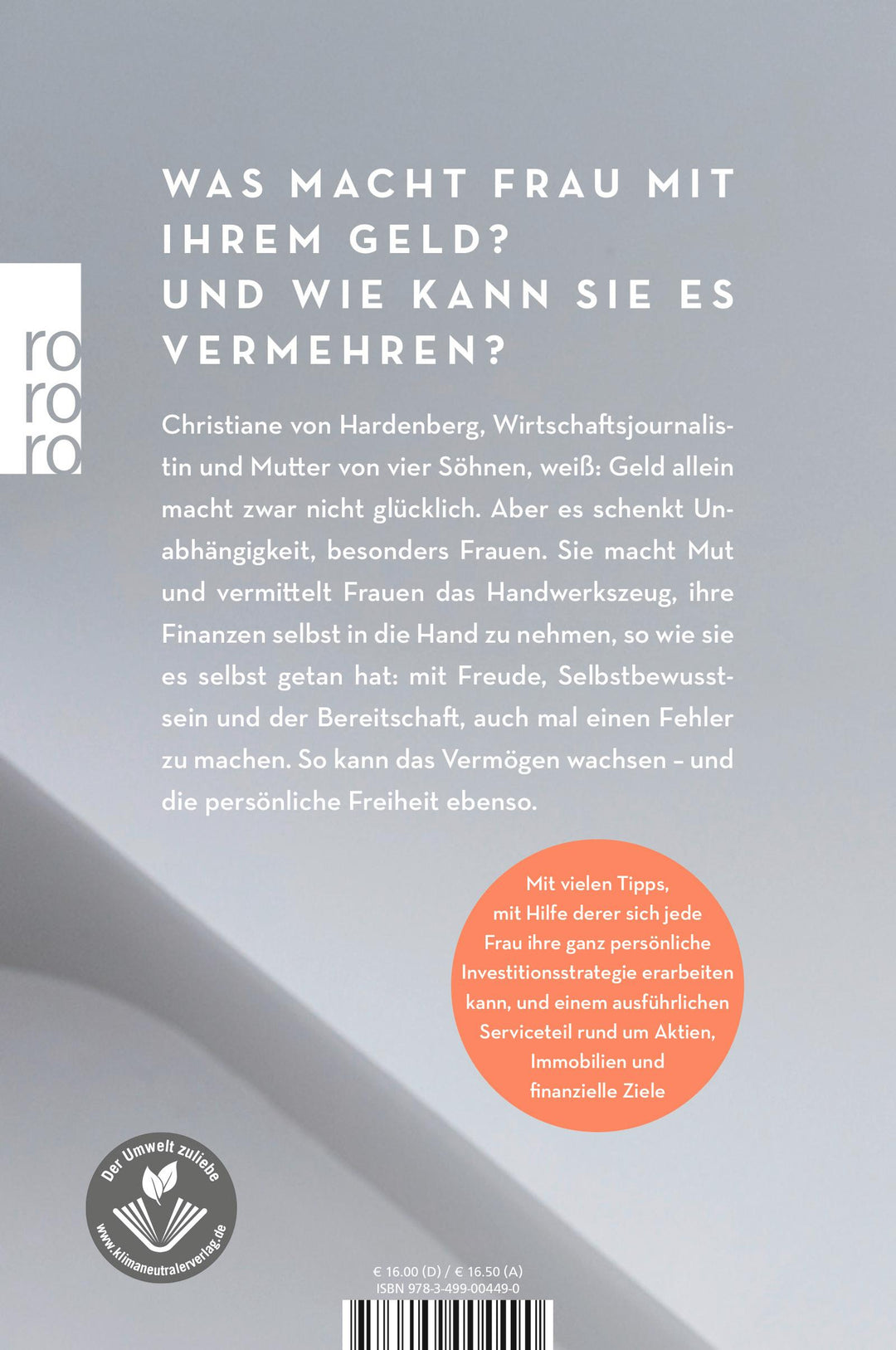 Selbst investiert die Frau | Hardenberg, Christiane von