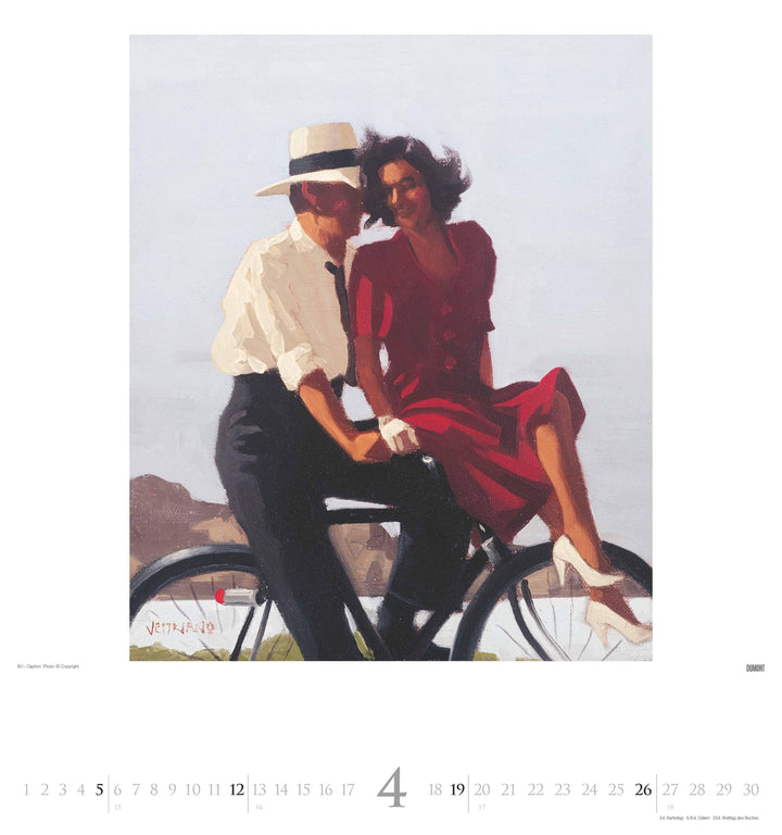 Jack Vettriano 2026 - Kunst-Kalender - Wand-Kalender - 45x48 | -