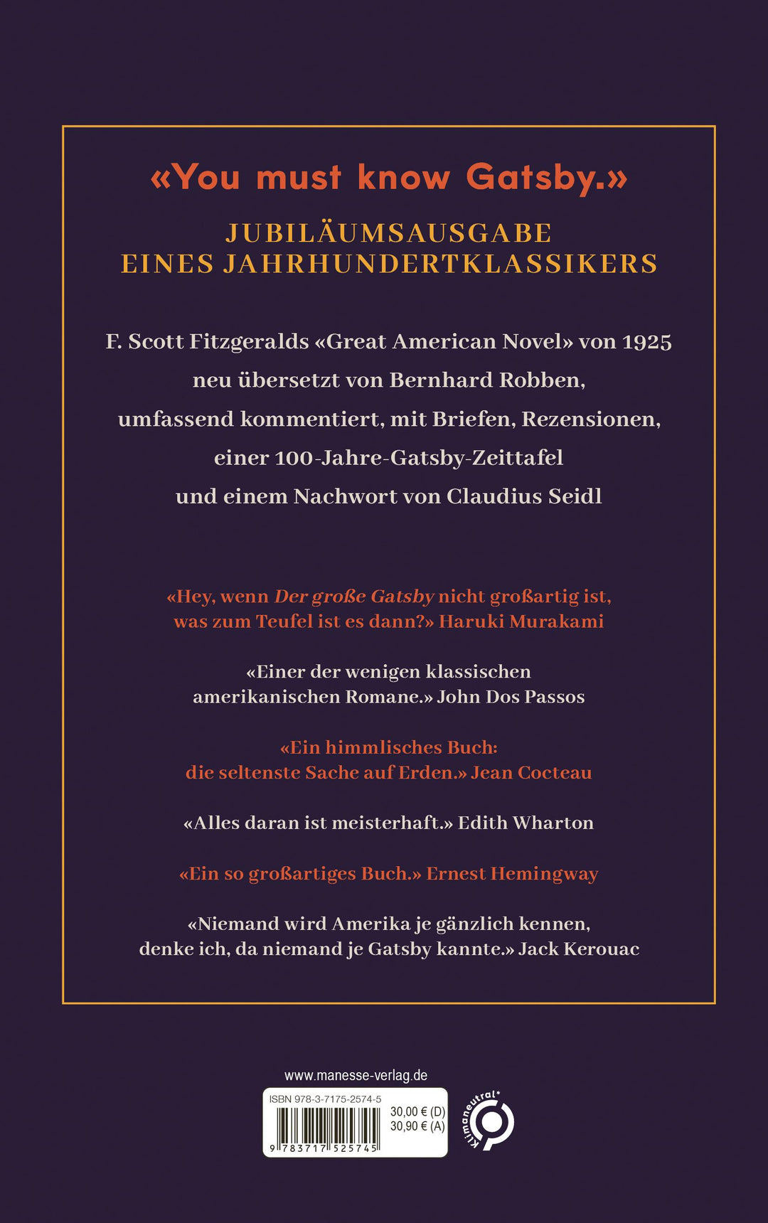 Der große Gatsby | Fitzgerald, F. Scott