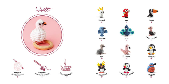 Mini-Amigurumis - Süße Vögelchen | Abbondio, Sarah