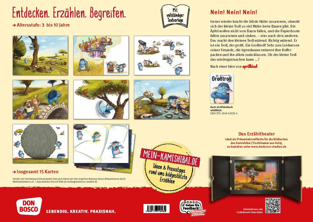 Der Grolltroll. Kamishibai Bildkartenset | Speulhof, Barbara van den