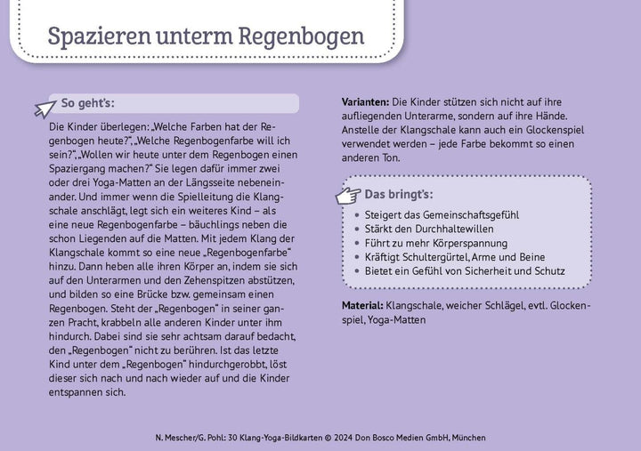 30 Klang-Yoga-Bildkarten | Mescher, Nadine