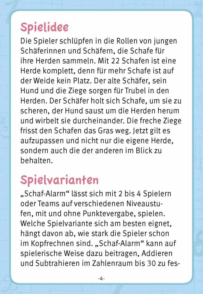 Schafalarm. Ein Denk- und Zahlenspiel | Gerleit, Annegret