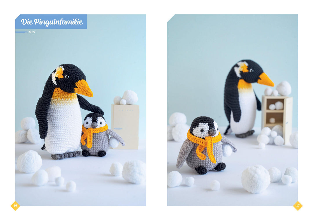 Niedliche Tierfamilien - Große und kleine Amigurumis häkeln | Clesse, Marie