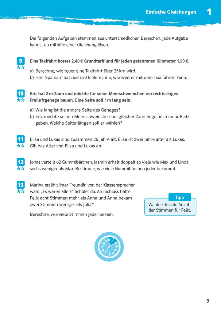 10-Minuten-Training Mathematik Gleichungen lösen 7. - 10. Klasse | -