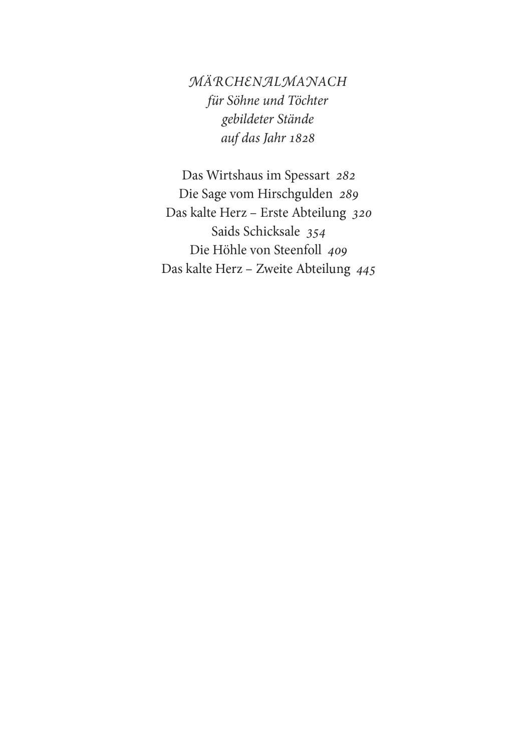 Hauffs Märchen. Vollständige Ausgabe | Hauff, Wilhelm