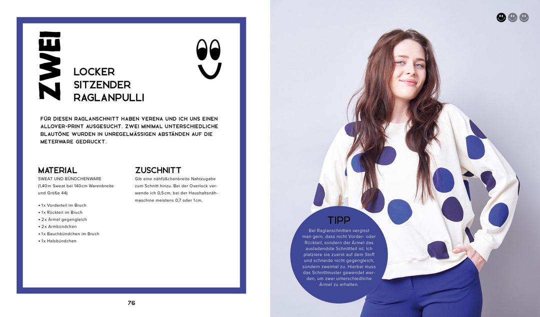 Happy Sweater nähen - Siebdrucken super easy! Mit 50 Motivvorlagen von @akko...