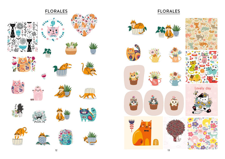 Bullet Journal Stickerbuch - Katzenliebe | -