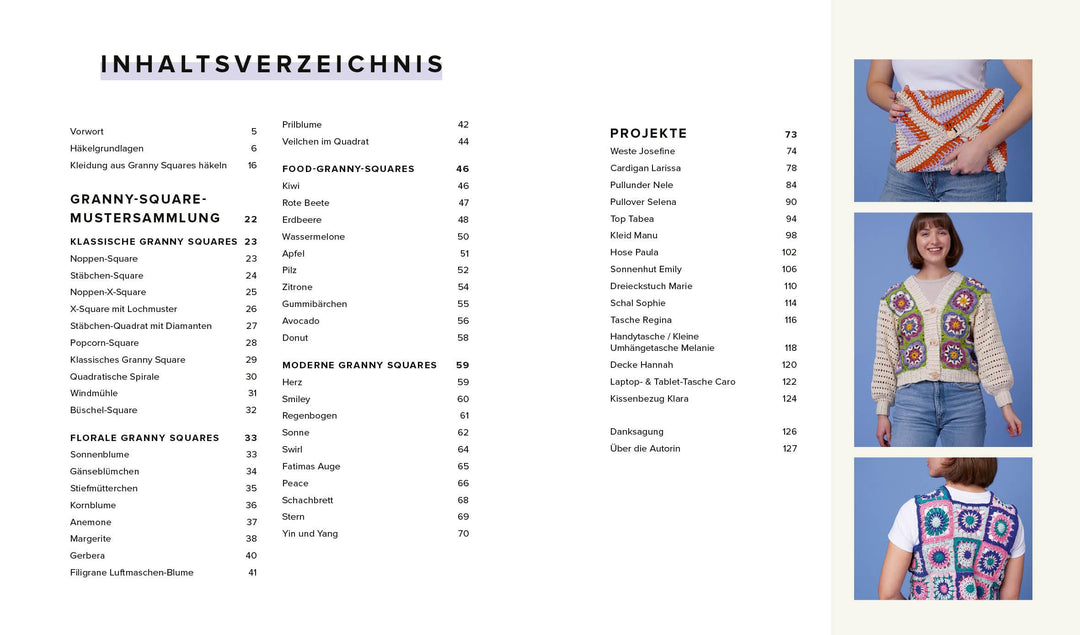 Quadratisch, praktisch, Granny Squares! 15 Häkelprojekte | 40 Muster | 1000 ...